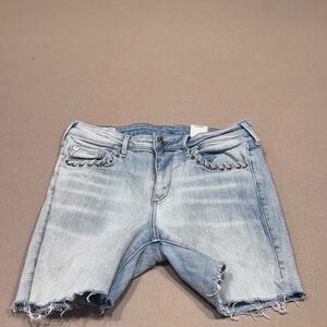 True Religion Light Blue Jean Shorts